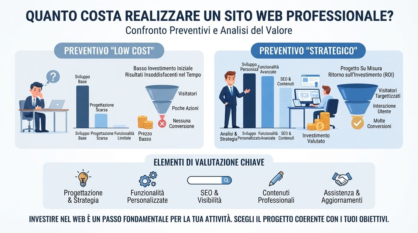 quanto costa realizzare un sito web professionale